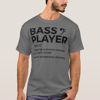 Camiseta Bresa De Definição Do Jogador De Bass Para Músicos