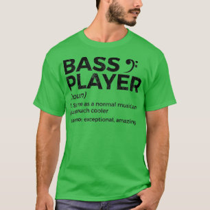 Camiseta Bresa De Definição Do Jogador De Bass Para Músicos