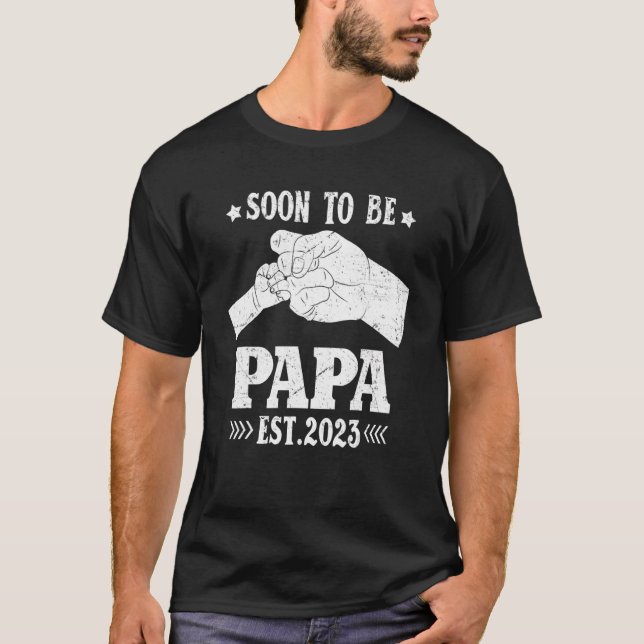 Camiseta Brevemente Ser Papa Est 2023 Anúncio De Gravidez (Frente)