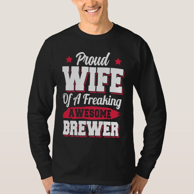 Camiseta Brew Brewing Brewery Brewmaster Brewer Wife (Frente)