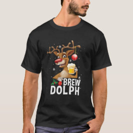 Camiseta Brew Dolph Funny Rudolph Beer Drink Christmas Holi