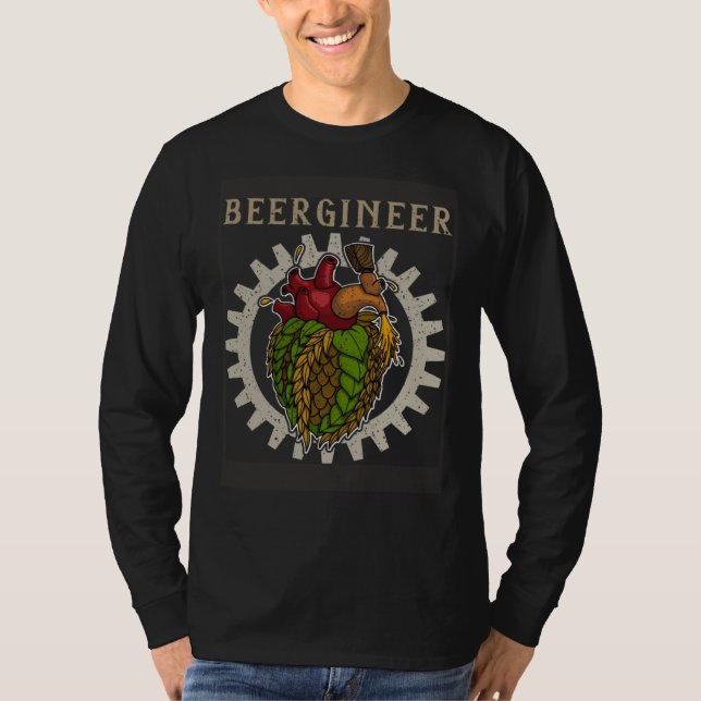 Camiseta Brewer beer hops beer drinker brewery drinking (Frente)