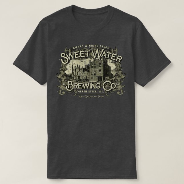 Camiseta Breweriana Sweet Water Brewing Company 1899 (Frente do Design)