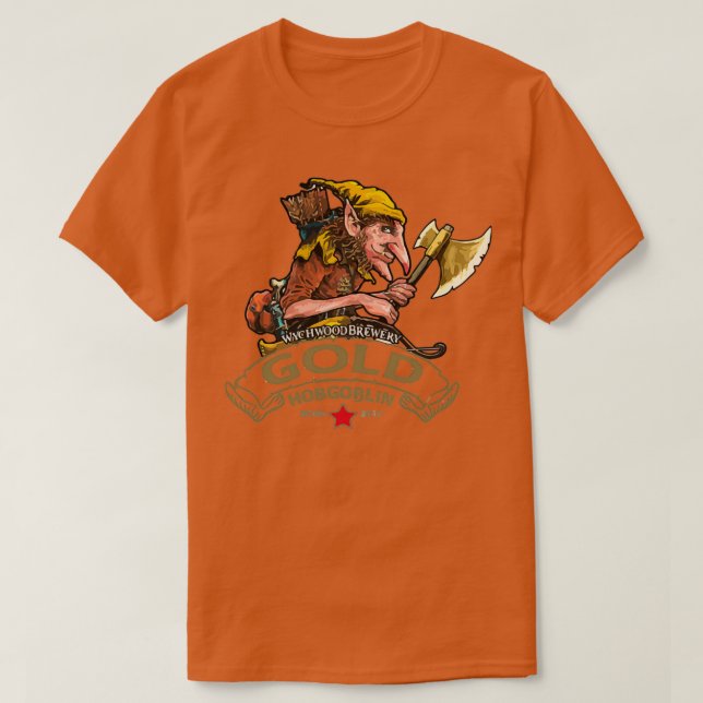 Camiseta Brewery Hobgoblin Dourado T (Frente do Design)