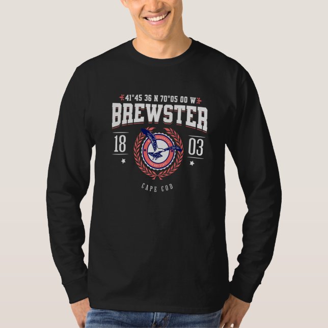 Camiseta Brewster Massachusetts Cape Cod MA Nautical Beach  (Frente)