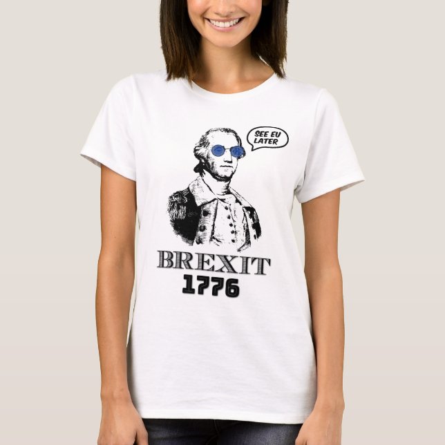 Camiseta Brexit 1776 George Washington Óculos de Sol Cool (Frente)