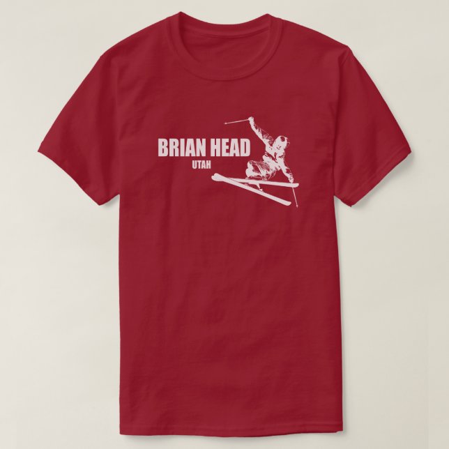 Camiseta Brian Head Resort Utah Skier (Frente do Design)