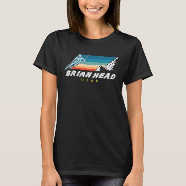 Camiseta Brian Head Utah Ski Resort BACK IMPRESSÃO 4 (Frente)