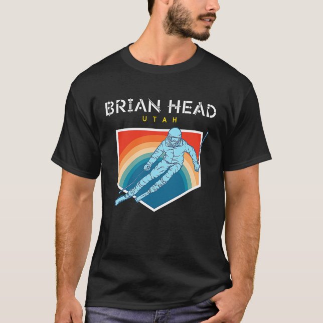 Camiseta Brian Head Utah Ski Resort BACK IMPRESSÃO 5 (Frente)