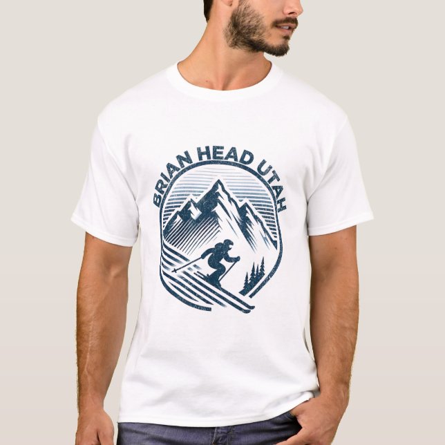 Camiseta Brian Head Utah Ski Resort Winter ski (Frente)