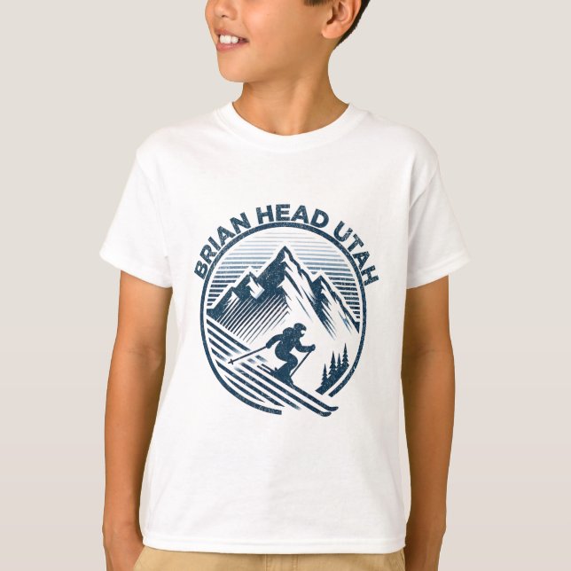 Camiseta Brian Head Utah Ski Resort Winter ski (Frente)