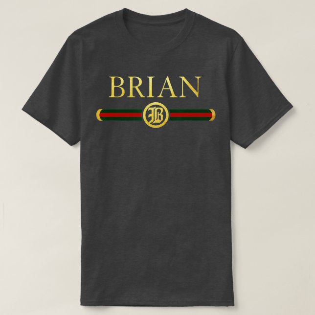 Camiseta Brian Name Personalizou Homens do Presente Real (Frente do Design)
