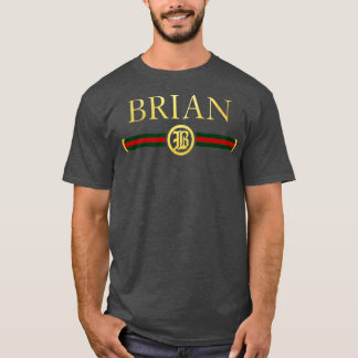Camiseta Brian Name Personalizou Homens do Presente Real
