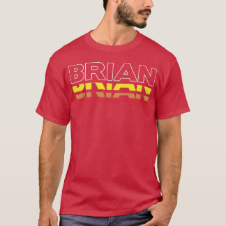 Camiseta Brian Primeiro Nome Engraçado Vintage Pôr do Sol F