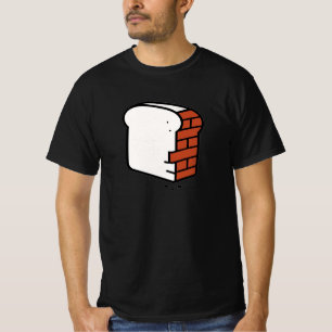 Camiseta Brick Bread - Minimalista T-shirt Engraçada Unisex