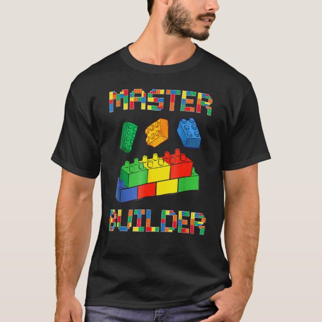 Camiseta Brick Builder Blocks Building Master Builder  Toys (Frente)