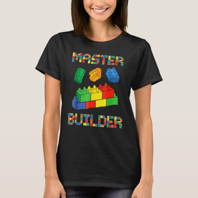 Camiseta Brick Builder Blocks Building Master Builder  Toys (Frente)