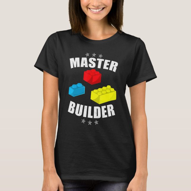 Camiseta Brick Builder  Blocks Building Master Builder Toys (Frente)