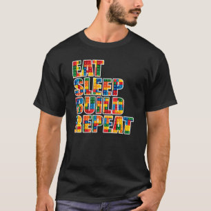 Camiseta Brick Builder Coma Suspensão Comece Repetições Rep