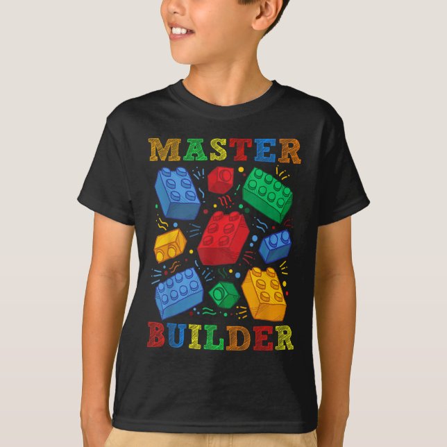 Camiseta Brick Builder Funny Blocks Master Builder Gift Par (Frente)