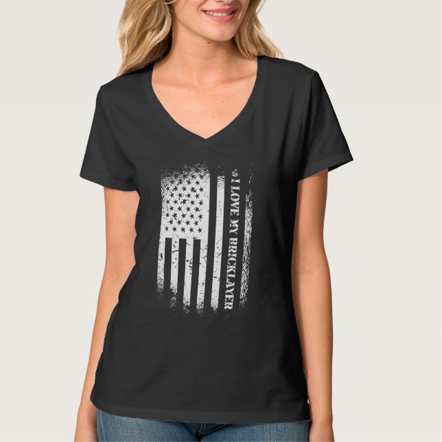 Camiseta Brick Mason Masonry I Love My Bricklayer (Frente)