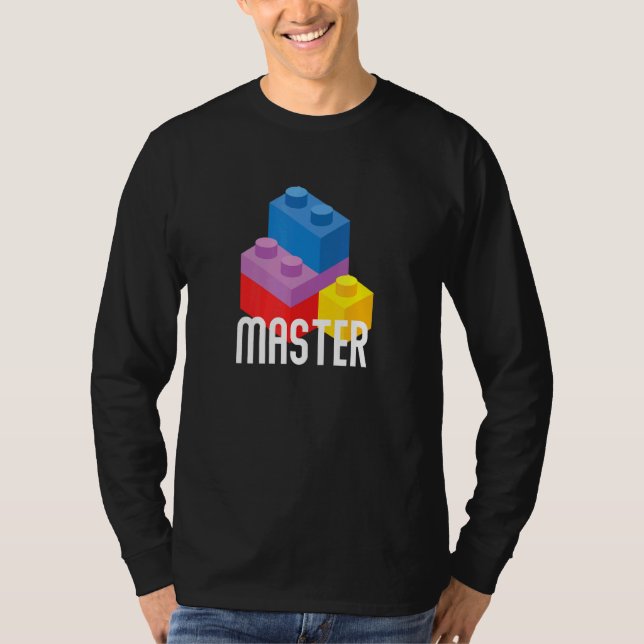 Camiseta Brick Master Building Blocks Bricks Toys Builder (Frente)