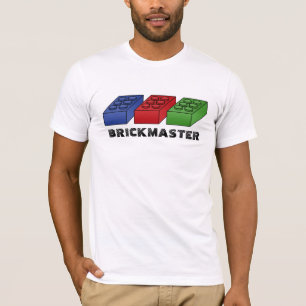 Camiseta Brickmaster engraçado - pop art do vetor