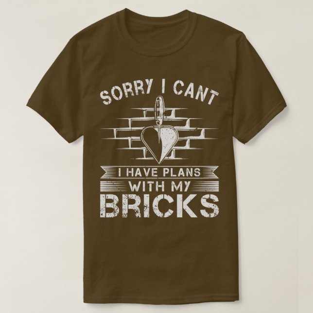 Camiseta Bricks Mason Gift Bricklayer (Frente do Design)