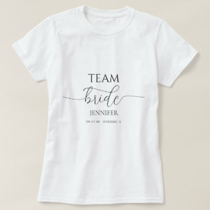 Camiseta Bride da Equipe do Chá de panela de Script Mínimo