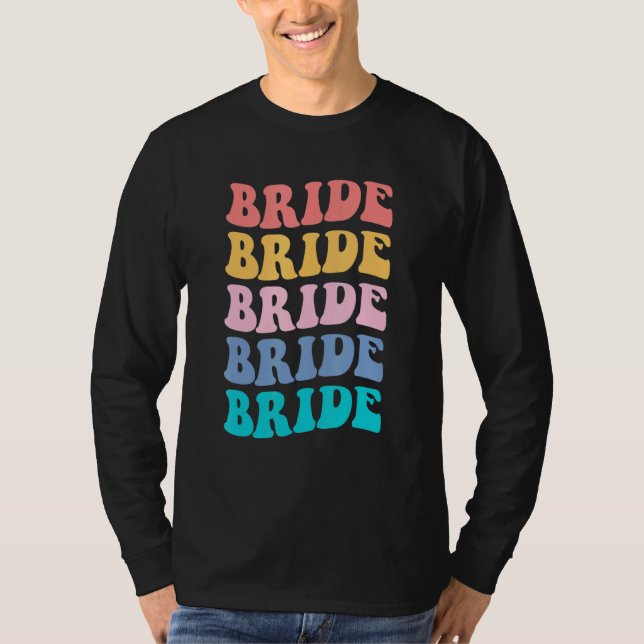 Camiseta Bride I Do Crew Retro Bachelorette Party Bride Bri (Frente)