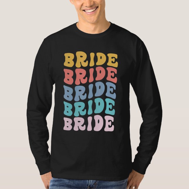 Camiseta Bride I Do Crew Retro Bachelorette Party Bride Bri (Frente)