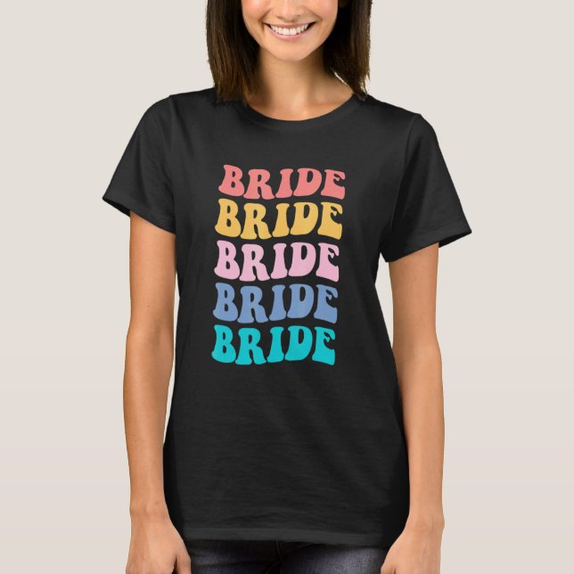 Camiseta Bride I Do Crew Retro Bachelorette Party Bride Bri (Frente)