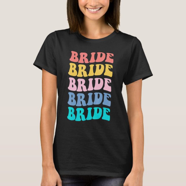 Camiseta Bride I Do Crew Retro Bachelorette Party Bride Bri (Frente)