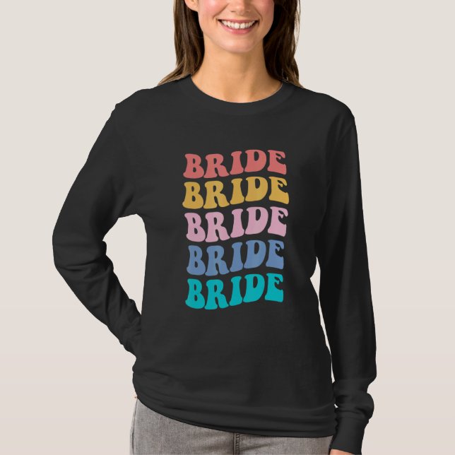 Camiseta Bride I Do Crew Retro Bachelorette Party Bride Bri (Frente)