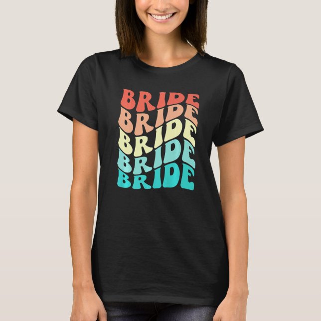 Camiseta Bride I Do Crew Retro Bachelorette Party Bridesmai (Frente)
