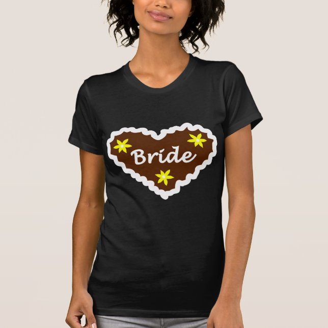 Camiseta Bride Oktoberfest Heart Design (Frente)