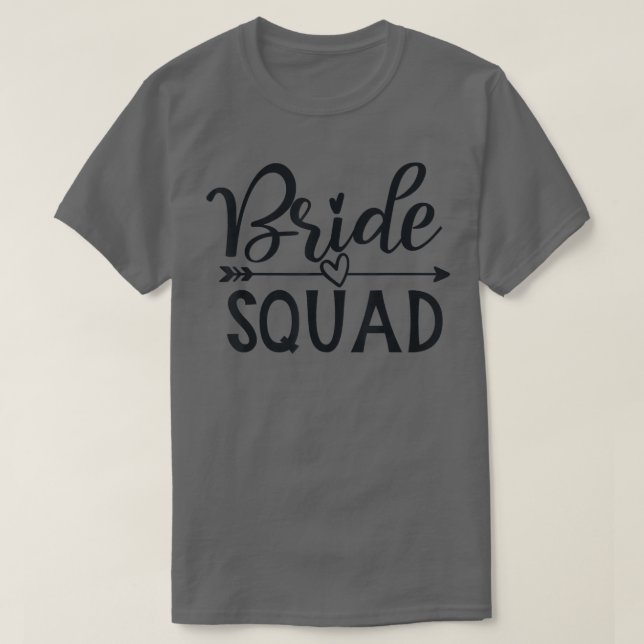 Camiseta Bride Squad Arrow Wedding Party And Bachelorette P (Frente do Design)