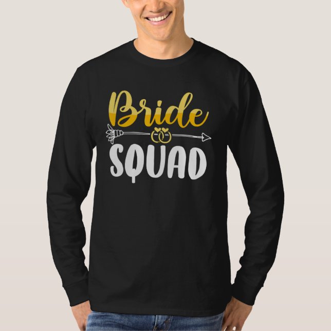 Camiseta Bride Squad Bachelor Wedding Party Womens Bridesma (Frente)
