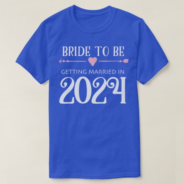 Camiseta Bride to Be 2024 Engagement Ring Future Bride  (Frente do Design)