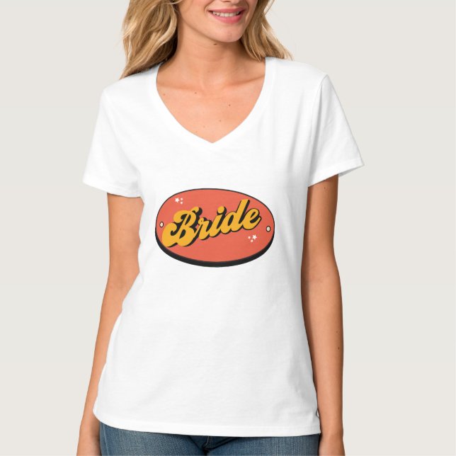 Camiseta Bride Tribe Despedida de Solteira Retro N (Frente)