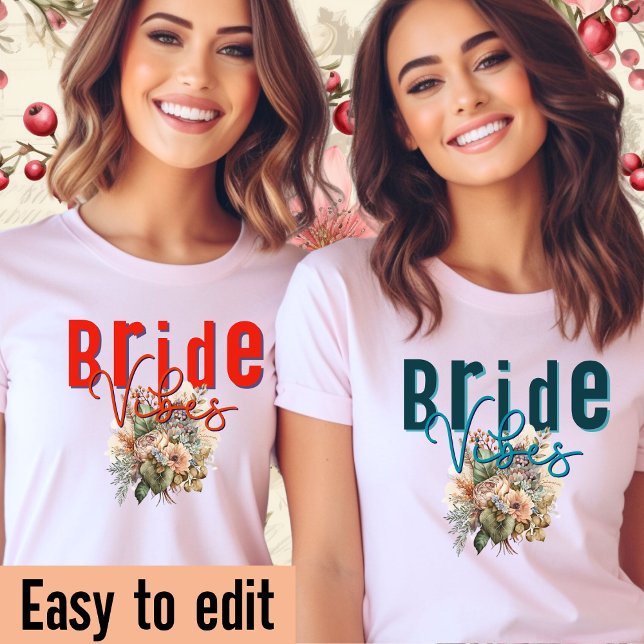 Camiseta Bride vibes-Hen, partido-Casamento tee-Retroreditá (Criador carregado)