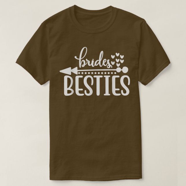 Camiseta Brides Besties Funny Wedding Party  For Bacheloret (Frente do Design)