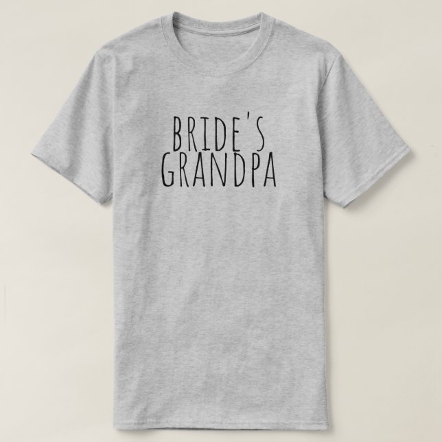Camiseta Bride's Grandpa Bridal Party Wedding (Frente do Design)