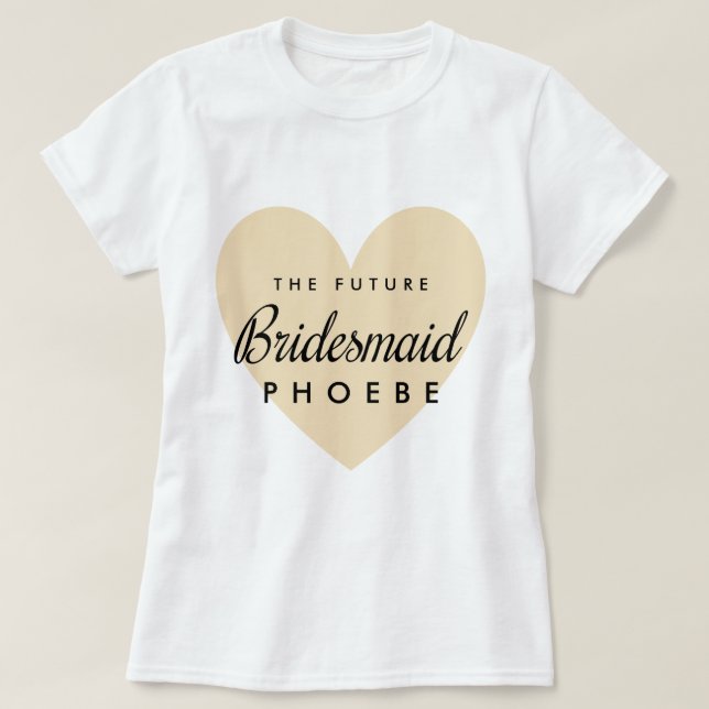Camiseta Bridesmaid (Frente do Design)