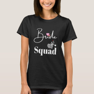 Camiseta Bridesmaid Bachelorette Bride Esquadrão Bridal Wed