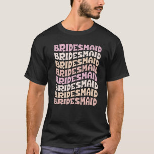 Camiseta Bridesmaid I Do Crew Retro Festa de solteira Brid