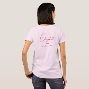 Camiseta Bridesmaids de Despedida de Solteira Dupla Face