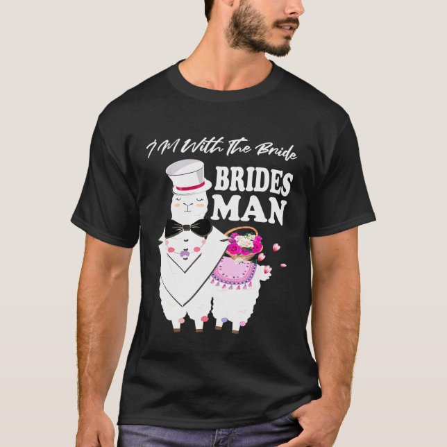 Camiseta Bridesman Llama Bridal Party Noiva (Frente)