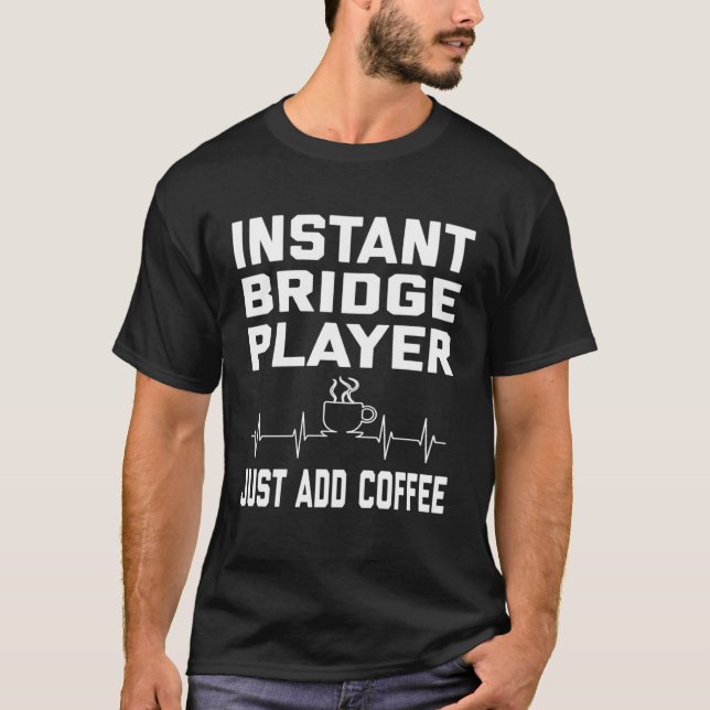 Camiseta Bridge Player Café Café Humor De Café EKG (Frente)