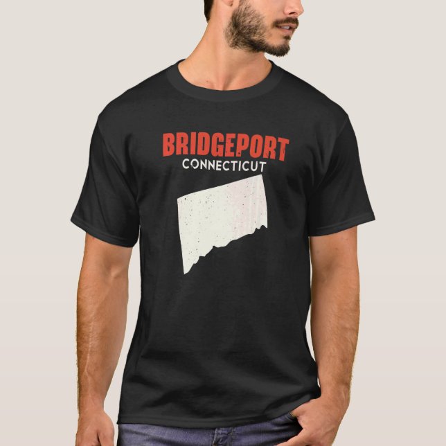 Camiseta Bridgeport Connecticut EUA State America Viagem Co (Frente)